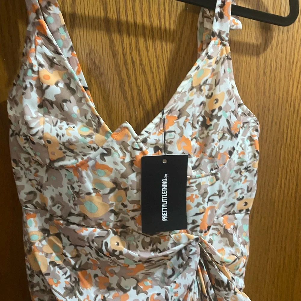 Floral Ruched Dress - Multicolor - Picture 2 of 4